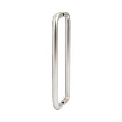 Altro Satin Aluminium 19mm D-Bar Door Pull Handles - Back to Back - 425mm Centres
