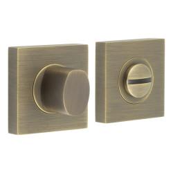Burlington by Frelan Inner 3 Turn & Release with Square Plain Rose - 47 x 47mm - Antique Brass