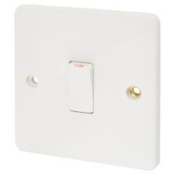 Touchpoint 20A 1 Gang Double Pole Appliance Switch - White