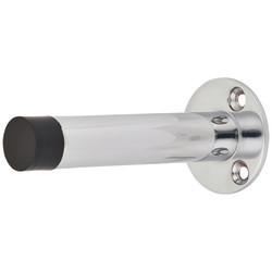 Altro Round Base Projection Door Stop - 80mm Projection - Polished Chrome