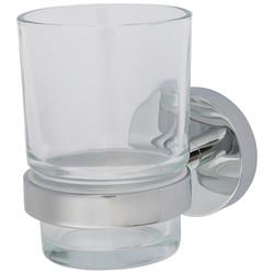 Croydex Epsom Flexi-Fix Tumbler & Holder - 96 x 68 x 106mm - Polished Chrome