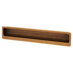 Altro Alton Rectangular Flush Cabinet Pull Handle - 177 x 33mm - Antique Brass
