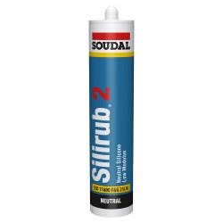 Soudal Silirub 2 Neutral Silicone Sealant - 300ml - Clear