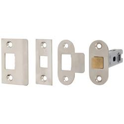 Touchpoint Contract Bolt Through Tubular Latch - 76mm Case - 56mm Backset - Radius/Square - Pol Nickel