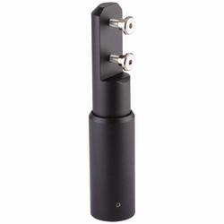 Premier Toilet Cubicle Partition Leg - 12-21mm Panels - Black Textured