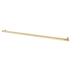Alexander & Wilks Brunel 13mm Knurled T-Bar Cabinet Pull Handle - 448mm Centres - PVD Satin Brass