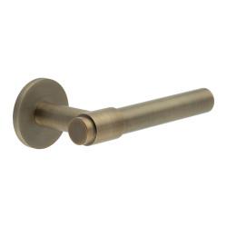 CRES by Frelan Antique Brass Fixed Dead Door Handles on Round Rose - CR-103 Range