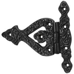 Olde Forge Antique Cabinet Hinge - 133 x 109 x 3mm - Antique Black Iron