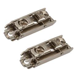 Blum CLIP Straight Cabinet Mounting Plate - Screw On - 0mm Spacing Nickel Plated - Pair