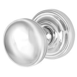 Heritage Brass by M Marcus Polished Chrome Mortice Door Knob - 62mm Rose Diameter - Whitehall Range