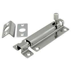 Hampstead Polished Stainless Steel Straight Barrel Bolt - 80 x 38mm