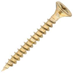 SiDAX General Purpose Pozi Countersunk Wood Screws - 4.0 x 35mm - Yellow Zinc - Pack of 200