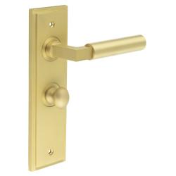 Burlington by Frelan Satin Brass Fire Rated Bathroom Door Handles - Westminster - Inner 1 - 200 x 55mm