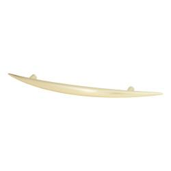 Touchpoint Kiss 2 Curved T-Bar Cabinet Pull Handle - 128mm Centres - Satin Brass