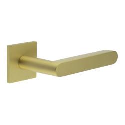 CRES by Frelan Satin Brass Fixed Dead Door Handles on Square Rose - CR-101 Range
