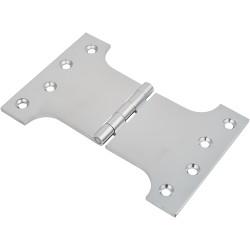 Parliament Hinge - 100 x 100 x 150mm - Polished Chrome - Pair