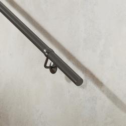 Rothley 40mm Handrail Banister Staircase Rail Support Kit - 3600mm Length - Matt Black