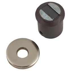 Touchpoint Round Tap-in Magnetic Catch - 13 x 9mm - Brown