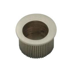 Klug Round Door Edge Finger Flush Pull - 30mm Diameter - Satin Nickel