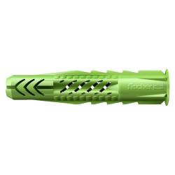 Fischer UX R Universal Wall Plug with Rim - 8 x 50mm - Green - Pack of 40