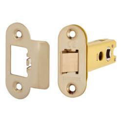 Altro Heavy Duty Bolt Through Tubular Latch - 78mm Case - 57mm Backset - Radius - PVD Brass
