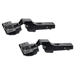 Blum CLIP Top Soft Close Cabinet Hinge - 110° - Half Overlay - Black Onyx - Pair