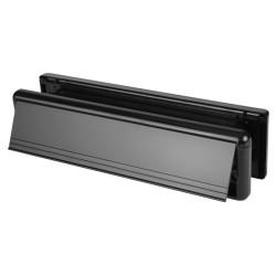 Yale Seal Letter Plate - 304 x 70mm - Door Thickness 40-80mm - Black