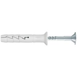 Rawlplug Nylon Countersunk Hammer Fixing - 8 x 80mm - White - Pack of 50