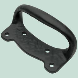 Olde Forge Iron Sash Window Pull Handle - 80mm Length - Antique Black Iron