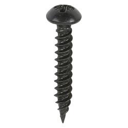 TIMCO Blackjax Pozi Round Head Wood Screws - 8 x 1" - Exterior Black Organic - Pack of 200