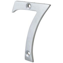 76mm Screw Fix Door Numeral - 7 - Satin Chrome