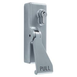 Arrone AR885 Outside Access Device with Cylinder - Lift Pad - Silver