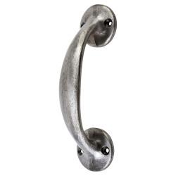 Olde Forge Polished Iron Victorian Bow Door Pull Handle - Screw Fix - 152 x 37mm