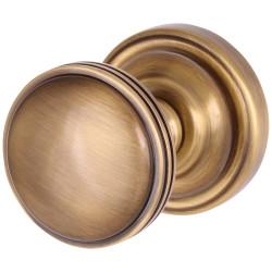 Heritage Brass by M Marcus Antique Brass Mortice Door Knob - 62mm Rose Diameter - Whitehall Range