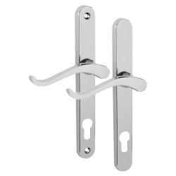 Fab & Fix Balmoral uPVC Scroll Multipoint Door Handle - 92mm c/c - LH - Polished Chrome