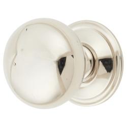 From The Anvil Mushroom Round Cabinet Knob - 32mm Diameter - Polished Nickel
