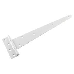 Medium Duty Gate/Door Tee Hinge - 300 x 25mm - White - Pair