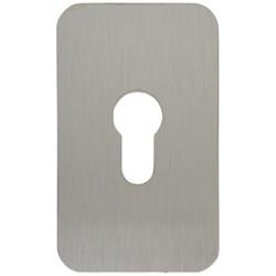 Touchpoint Jumbo Adhesive Fixing Escutcheon - 100 x 60mm - Euro - Satin Stainless Steel