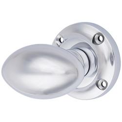 Heritage Brass by M Marcus Polished Chrome Mortice Door Knob - 56mm Rose Diameter - Suffolk Range