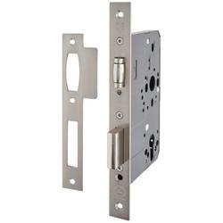 Arrone AR916 Euro Profile DIN Rollerbolt - 105mm Case - 80mm Backset - Satin Stainless Steel