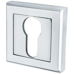 Altro Square Escutcheon - 52 x 52mm - Euro - Polished Chrome