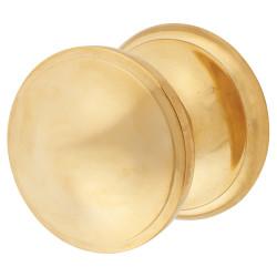 Heritage Brass by M Marcus Unlacquered Brass Round Centre Door Knob - 81mm Rose Diameter