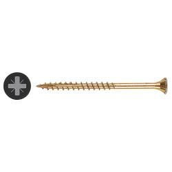 Reisser Cutter Pozi Countersunk Wood Screws - 5.0 x 60mm - Yellow Zinc - Pack of 200