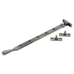 From The Anvil Pear Drop Casement Window Stay - 12"/305mm Length - Pewter