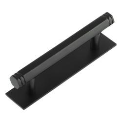 Hoxton by Frelan Nile 15mm Hex T-Bar Cabinet Pull Handle on Plain Backplate - 96mm c/c - Black