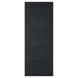 LPD Vancouver 5 Panel Pre-Finished Solid Internal FD30 Fire Door - 2040 x 826 x 44mm - Black