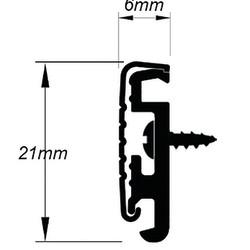 Sealmaster Cyclone Seal - 1000mm Length - CBS Trim Seal - Inward Opening Doors - Silver