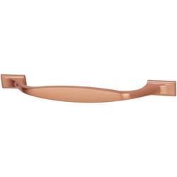 Crofts & Assinder Marlborough 15mm D-Bar Cabinet Pull Handle - 128mm Centres - Brushed Copper