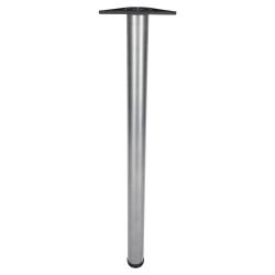 Rothley Round Adjustable Worktop Support Breakfast Bar Table Leg - 60 x 870-895mm - Pewter