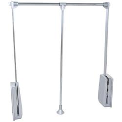Emuca Pull Down Wardrobe Rail Lift - 830-1150mm - Max Weight 12kg - Chrome